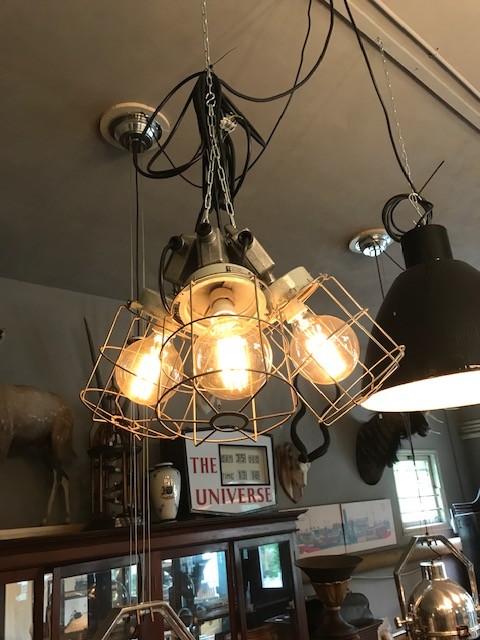 industriële Draadkorf lamp
