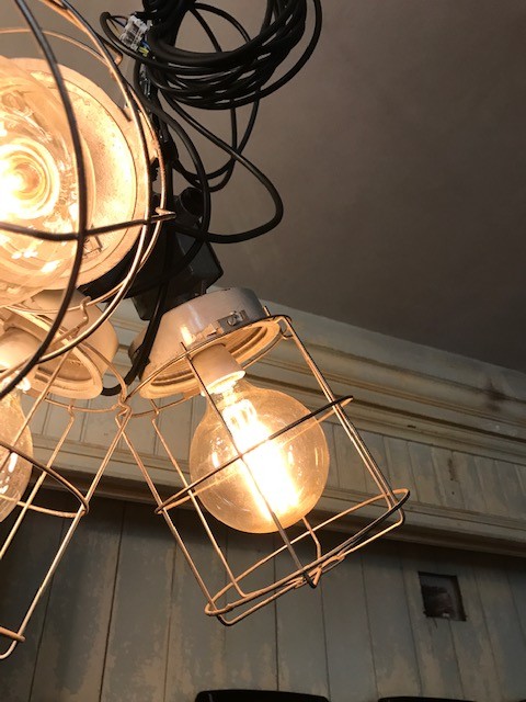 industriële Draadkorf lamp