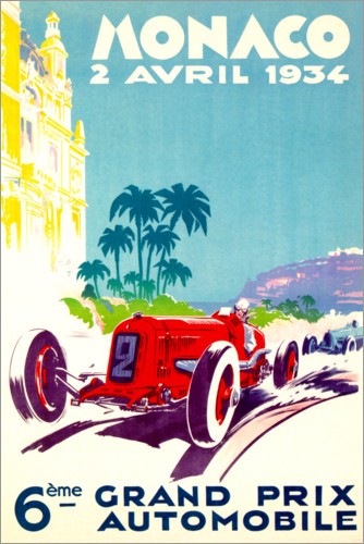 Poster Monaco 2 april 1934