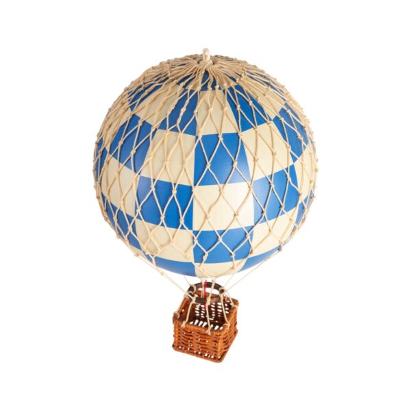 Luchtballon Check Blue - Large