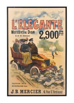 L'Elegante Moteurs de Dion 6.9.12 Chevaux Gedrukt door Charraire a Sceaux
