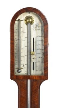 A Regency mahogany mercury stick barometerWilliam Harris and Company, London